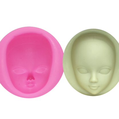Girl's face cake mould